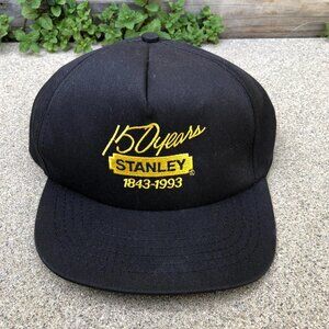 STYLEMASTER 150 Years Stanley Strapback Hat Men's Black Adjustable Cap Cotton
